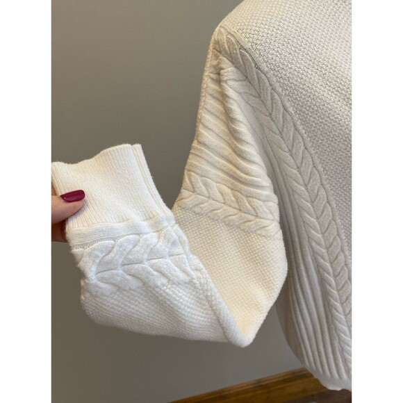 Cyrus Womens Sweater Size XL Cream Cable Knit Crew Neck Dolman Sleeves Stylish - Picture 3 of 12